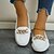 preiswerte Damenhausschuhe und -halbschuhe-Damen Halbschuhe Klassische Loafer Outdoor B¨¹ro Täglich Sommer Schnalle Flacher Absatz Runde Zehe Vintage Basic Wanderschuhe PU Halbschuhe Kamel Schwarz Weiß
