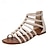 billiga Damsandaler-platta sandaler för kvinnor srappy sandaler boho strand romerska sandaler utomhus sommar strand rund tå silver svart brun