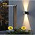 ieftine Aplice de Exterior-1buc lumini solare exterioare de perete cu dimensiunea fasciculului reglabil, exterior ip65 impermeabil cu LED iluminat solar în sus și în jos iluminat pentru grădină de uz casnic verandă lumina