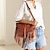 cheap Handbag &amp; Totes-Women&#039;s Crossbody Bag Shoulder Bag Hobo Bag PU Leather Rivet Tassel Large Capacity Solid Color Black White Brown