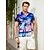 זול חולצת הוואי לגברים-חולצה הוואית גברים גרפיקה קיץ עץ קוקוס מטה אדום סגול חום ירוק קשת קשת רחוב קז&#039;ואל שרוולים קצרים כפתור צבעוני חוף כחול כותנה טרופית כפתורים