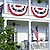 preiswerte U.S. 250. Jahrestag-2er-Pack patriotische gefaltete Fächerflaggen der USA, 91 x 183 cm, 4. Juli, Unabhängigkeitstag, große amerikanische Flaggen, Wimpelkette, patriotische Sterne und Streifen, gefaltete Fächerflaggen, USA-Flaggen, Banner, rot, weiß, blau, Dekorationen