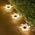 رخيصةأون Outdoor Wall Lights-4 قطع مصابيح حديقة خارجية تعمل بالطاقة الشمسية مزدوجة الأغراض، مصابيح زهور شمسية LED، مقاومة للماء في الهواء الطلق، إضاءة المناظر الطبيعية للحديقة، ديكور جداري مضيء، أضواء مدفونة من الأكريليك لسياج