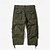 billiga Utomhus-Herr Capri Cargo Shorts Cargo-shorts Shorts Capribyxor Vandringsshorts Bensträng 6 fickor Slät Komfort Utomhus Dagligen Utekväll Mode Streetwear Svart Armégrön