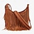 cheap Handbag &amp; Totes-Women&#039;s Bohemian Suede Leather Fringe Shoulder Bag with Braided Strap
