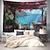 billige Ocean Beach Tapestry-Grækenland landskab hængende gobelin vægkunst stort gobelin vægmaleri indretning fotografi baggrund tæppe gardin hjem soveværelse stue dekoration