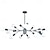 billige Sputnikdesign-loft lysekrone 125cm 9/12/15/18 hovedpære medfølger ikke metal galvaniseret finish moderne nordisk stil stue soveværelse 110-240v