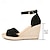 levne Dámské sandály-dámské sandály na klínku ležérní boty na platformě s otevřenou špičkou pohodlí plážové boty na klínku meruňkově černé sandály