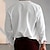 preiswerte Bedruckte Herrenhemden-Herren Business Casual Hemd formell Sommer Frühling Herbst V-Ausschnitt Langarm weiß S, M, L Polyester Hemd