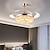 cheap Ceiling Fan Lights-LED Ceiling Fans 48cm 1-Light Dimmable Electroplated Finishes Modern Nordic Style Outdoor Shops Cafes ONLY DIMMABLE WITH REMOTE CONTROL