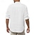 abordables Tenue d&amp;#39;affaires décontractée-Homme Chemise Chemise à col chinois Chemise à col mao Chemise à enfiler Chemise décontractée Chemise en coton Plein Vacances Hawaïen Noir Blanche manche longue Col Mao Printemps &amp; Automne Vêtement