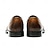 preiswerte Herrenpantoletten &amp; -slipper-Herren-Loafer aus braunem Leder mit perforierter Quaste im Vintage-Stil