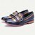 cheap Women&#039;s Slip-Ons &amp; Loafers-Women&#039;s Loafers Dress Shoes Low Heel Round Toe Business Leather Loafer Dark Blue