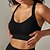 voordelige Sport bh&#039;s-Dames Lichte ondersteuning Sport bh&#039;s Running BH Open achterkant Gekruiste rug Goede top Gewatteerd Fitness Recreatiesport Hardlopen Ademend Lichtgewicht Zacht Zwart Wit donkergrijs Effen