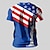 abordables T-shirt 3D homme-jour de l&#039;indépendance statue de la liberté drapeau américain street style hommes impression 3d t-shirt tee fête anniversaire rue américain t-shirt bleu à manches courtes col rond chemise été