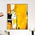 economico Dipinti a olio-pittura astratta gialla su tela dipinta a mano pittura a olio astratta strutturata 3d arte della parete fatta a mano pittura boho moderna arte della tela pittura per soggiorno decorazione decorazioni
