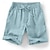 cheap Linen Shorts-Men&#039;s Linen Shorts Summer Shorts Beach Shorts Drawstring Elastic Waist Plain Breathable Soft Short Casual Daily Holiday Streetwear Hawaiian Light Khaki Blue Micro-elastic