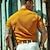 tanie klasyczna koszulka polo-Męskie Koszula golfowa dzianinowe polo Biznes Codzienny Klapa Krótki rękaw Moda Jednokolorowe Guzik Prążkowany Lato Wiosna Regularny Biały Pomarańczowy Jasnoniebieski Szary Koszula golfowa