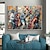 cheap Oil Paintings-Large Abstract Jazz Band Oil Painting on Canvas hand painted  Wall Art  Black Jazz Music Art painitng Custom Painting Fashion Decor for Living Room Home Decor