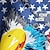 baratos Cortinas de Banho-1 peça 180x180cm dia da independência bandeira americana águia careca cortina de chuveiro colorida flor família homestay vermelho branco azul pano impermeável de secagem rápida gancho decorativo de poliéster