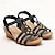 levne Dámské sandály-dámské sandály na klínku boho bohémské otevřené římské letní sandály na platformě hnědá meruňková černá