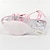 preiswerte Lässige Sandalen-Damen Rosa Riemchensandalen mit Keilabsatz – Transparente High Heels mit Blumendekor, Offene Sommer Party Schuhe