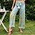 abordables Fondos-Retro Antiguo Años 70 Hasta el Tobillo Pantalones Pantalones de pierna ancha Hippie Cintura atada Floral Disfraz Mujer Vacaciones Casual Diario Desfile del orgullo Adulto Pantalones Primavera verano