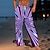 billiga Casual byxor med tryck för män-mäns casual byxor grafisk hawaiian semester lila oelastisk