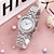 abordables Relojes de Cuarzo-Mujer Relojes de cuarzo Diamante Con cadena Costoso Reloj de Muñeca Cronógrafo Decoración Acero Inoxidable Reloj