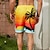 billige Shorts med trykk  for menn-brettshorts for menn hawaiiske shorts badebukser bermudashorts strandshorts snøring elastisk midje kokosnøtttre 3d-utskrift tilfeldig hverdagsferie streetwear