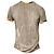 baratos Estilo étnico-Homens Tribal Impressão de bandana Camiseta Camisa Henley Manga Curta Impressão 3D Designer Étnico Casual Diário Verão Primavera Amarelo Verde cáqui Henley Camiseta Henley