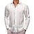 baratos camisa de botão masculina-Homens Camisa Social camisa de botão Camisa casual camisa de verão Preto Branco Azul Manga Longa Listra Colarinho Diário Férias Roupa Moda Casual