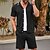 baratos Conjuntos de camisas básicas masculinas-Masculino Pólo Polo de malha Camisa de golfe Manga Curta Lapela Verão Cor Sólida / Simples Preto Azul Marinho Escuro Caqui Top Tee para Homens