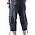 billiga Utomhus-Herr Capri Cargo Shorts Cargo-shorts Shorts Capribyxor Vandringsshorts Bensträng 6 fickor Slät Komfort Utomhus Dagligen Utekväll Mode Streetwear Svart Armégrön