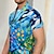 Недорогие мужские лагерные рубашки-Муж. Рубашка Гавайская рубашка Походная рубашка Графическая рубашка Рубашка Алоха Пейзаж Отложной Черный Темно синий Тёмно-синий Синий Небесно-голубой 3D печать на открытом воздухе Для улицы