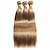 halpa 3 nippua aitoja kiharoja pidennyksiä-#27 hunajavaaleita hiuspidennyksiä remy hair weave valmiiksi värjätty brasilialainen #27 suorat kimput hiusten kudonta 3kpl