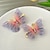 お買い得  キッズ用ヘッドピース-6個の蝶のラインストーングラデーションカラーの蝶のヘアクリップ、女の子のヘアアクセサリー