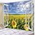 billige landskabstæppe-vindue blomster felt hængende gobelin vægkunst stort gobelin vægmaleri indretning fotografi baggrund tæppe gardin hjem soveværelse stue dekoration