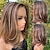 cheap Human Hair Lace Front Wigs-Remy Human Hair 13x4 Lace Front Wig Short Bob Brazilian Hair Straight Multi-color Wig 130% 150% Density with Baby Hair Highlighted / Balayage Hair 100% Virgin Pre-Plucked For Women Long Human Hair