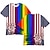 abordables Sudaderas y camisetas de anime para cosplay de uso diario-LGBT LGBTQ bandera arcoiris T-Shirt Arco iris Gráfico Para Hombre Adulto Carnaval Mascarada Impresión 3D Desfile del orgullo Mes del Orgullo