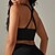 voordelige Sport bh&#039;s-Dames Lichte ondersteuning Sport bh&#039;s Running BH Open achterkant Gekruiste rug Goede top Gewatteerd Fitness Recreatiesport Hardlopen Ademend Lichtgewicht Zacht Zwart Wit donkergrijs Effen