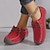olcso Női topánkák és bebújós cipők-női bebújós cipők platformcipők alkalmi fűzős puha talpú lapos cipő könnyű kényelmes cipő fekete sárga piros