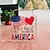 cheap Independence Day Decoration-Patriotic Acrylic Plaque Independence Day 4th of July  - 1pc American Fireworks Stars Flag Crown Desktop Sign, Red White Blue Desk and Bookshelf Decoration, National Holiday Gift