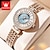 זול שעוני קוורץ-OLEVS נשים קווארץ יצירתי אופנתי שעון יד עמיד במים קישוט סגסוגת שעון