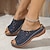 Недорогие Женские сандалии-Женские удобные сандалии с цветочным дизайном, шлепанцы, босоножки на танкетке, прогулочная обувь на мягкой подошве на платформе, шлепанцы, коричневые, синие, черные