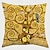 olcso Emberek stílusa-dekoratív párnahuzat 1db puha négyzet alakú párnahuzat párnahuzat hálószobába nappali kanapé kanapé fotel klimt