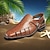 baratos Sandálias de vestir-sandálias masculinas de couro sandálias de dedo fechado sandálias de pescador com estampa de crocodilo caminhando casual casamento britânico escritório e sapatos com fivela de carreira preto amarelo azul verão primavera