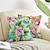 olcso virágos és növényi stílusban-trópusi virágok dekoratív párnahuzat 2db puha négyzet alakú párnahuzat párnahuzat hálószobába nappali kanapé kanapé fotel