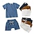 preiswerte Sets-2 Stück T-Shirt für Kleinkinder &amp;Shorts Outfit einfarbig Kurzarm Set Schulmode Sommer Frühling 3-7 Jahre