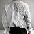 رخيصةأون قمصان رجالية مطبوعة-عمل يومي رجالي قميص رسمي مناسب للبس اليومي الصيف الربيع الخريف V رقبة كم طويل أبيض S, M, L بوليستر قميص